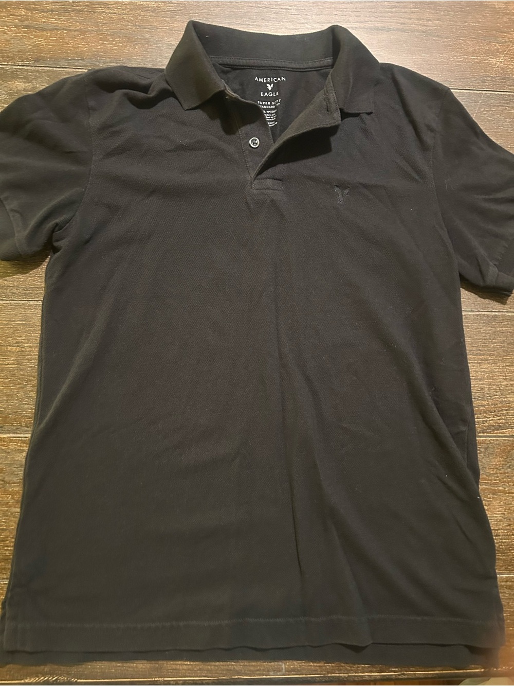 American Eagle Outfitters Black Polo with Subtle Logo